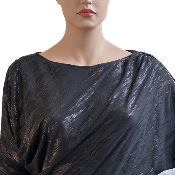 Igigi Designer Special Occasion Dress Size 14/16 Black Shimmer Mid-Length NWT - Picture 16 of 16